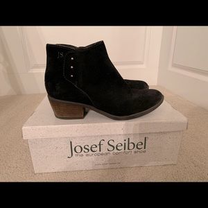 Josef Seibel Black Suede Booties